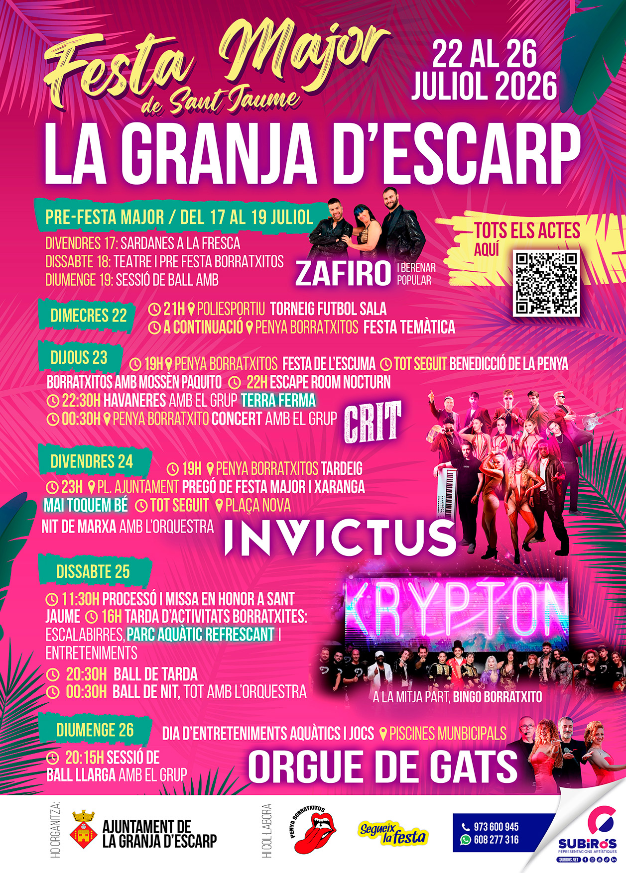LA GRANJA D’ESCARP-FESTA MAJOR DE SANT JAUME 2026