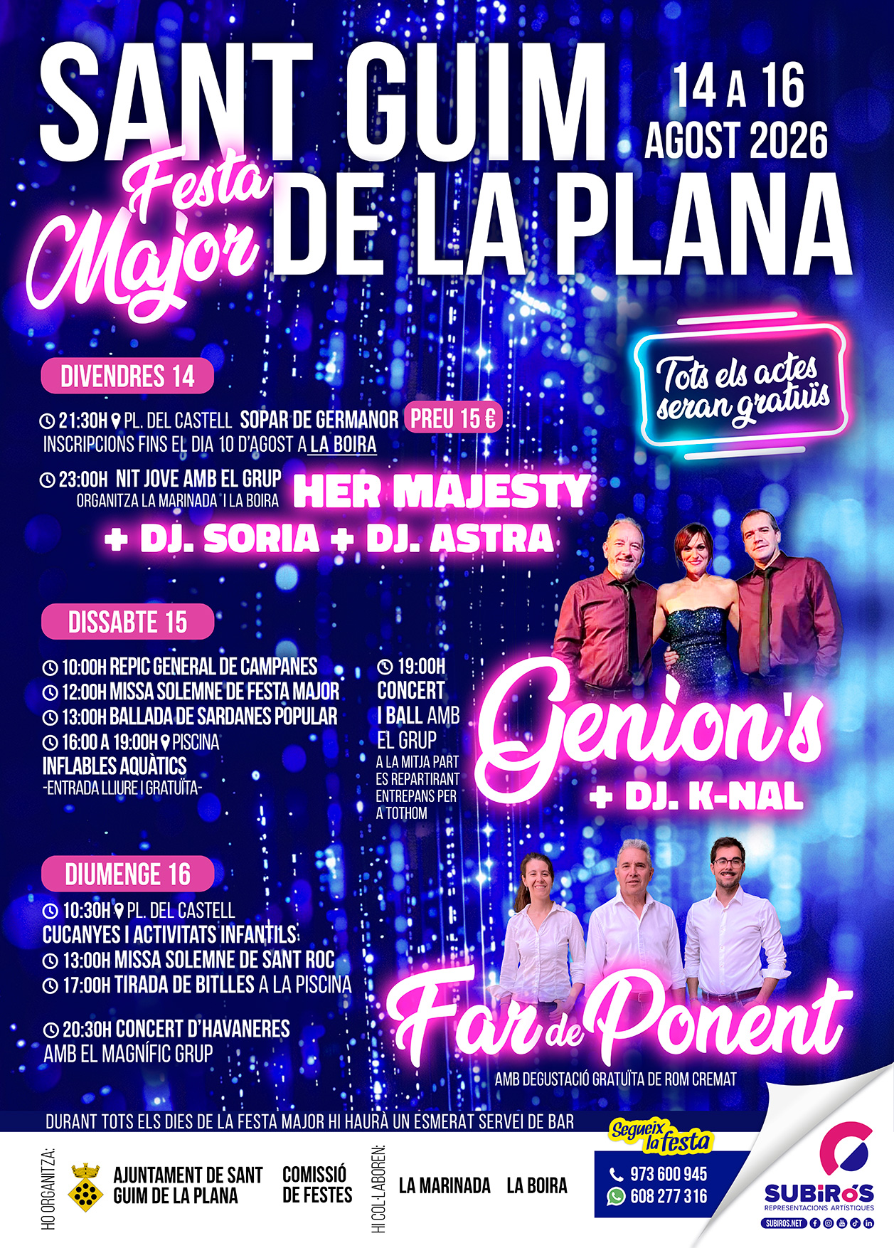 SANT GUIM DE LA PLANA-FESTA MAJOR 2026