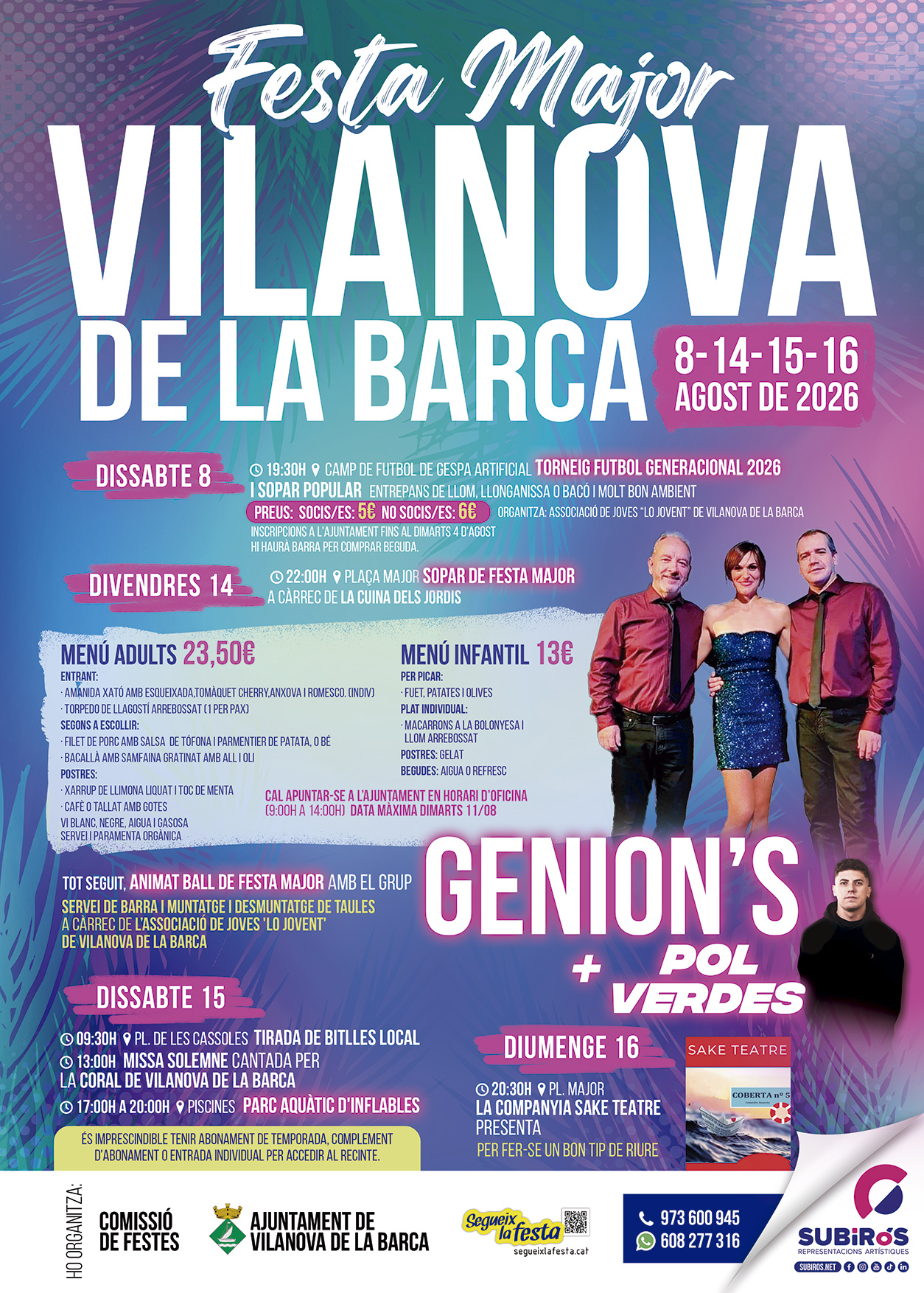 VILANOVA DE LA BARCA-FESTA MAJOR 2026