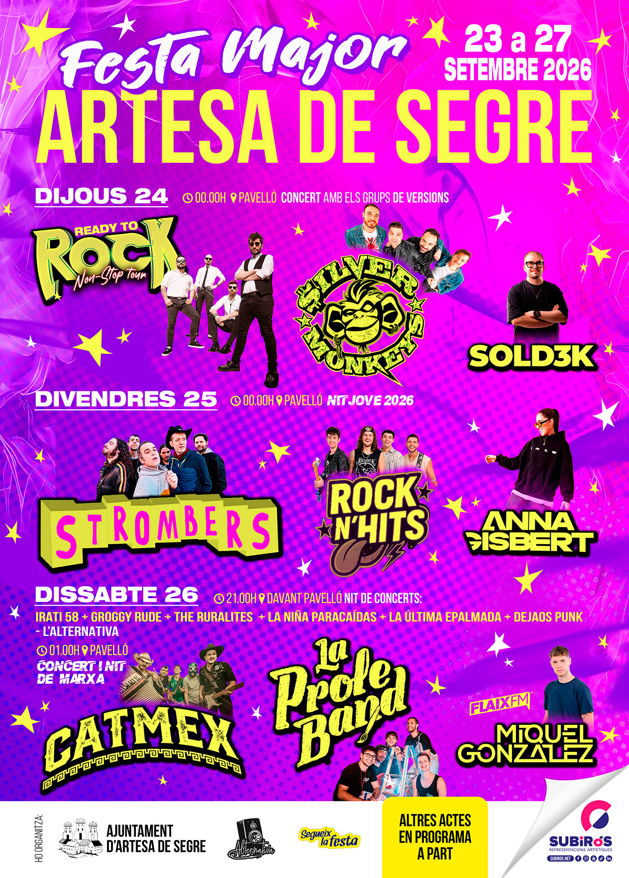 ARTESA DE SEGRE-FESTA MAJOR JOVE 2026