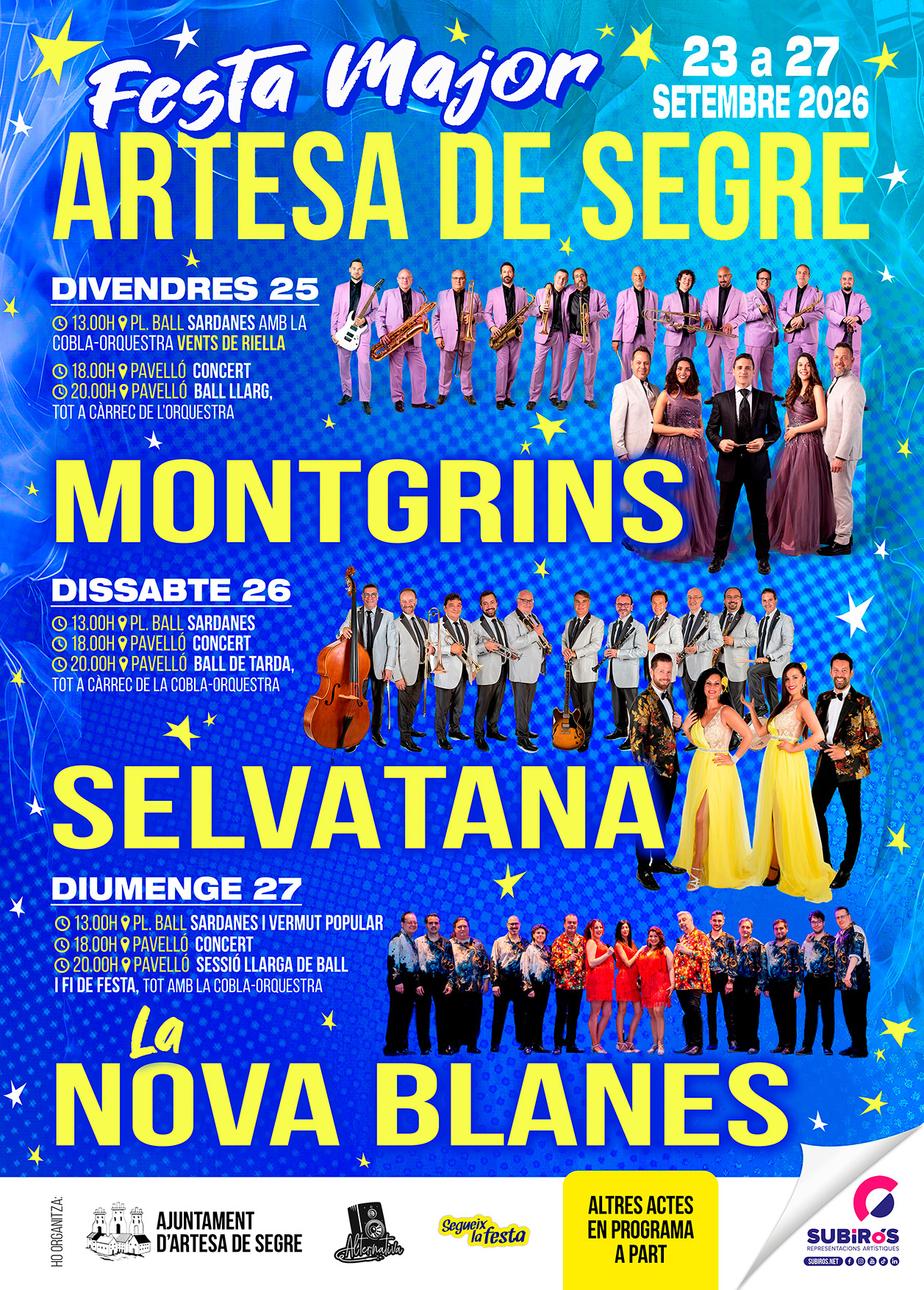 ARTESA DE SEGRE-FESTA MAJOR 2026