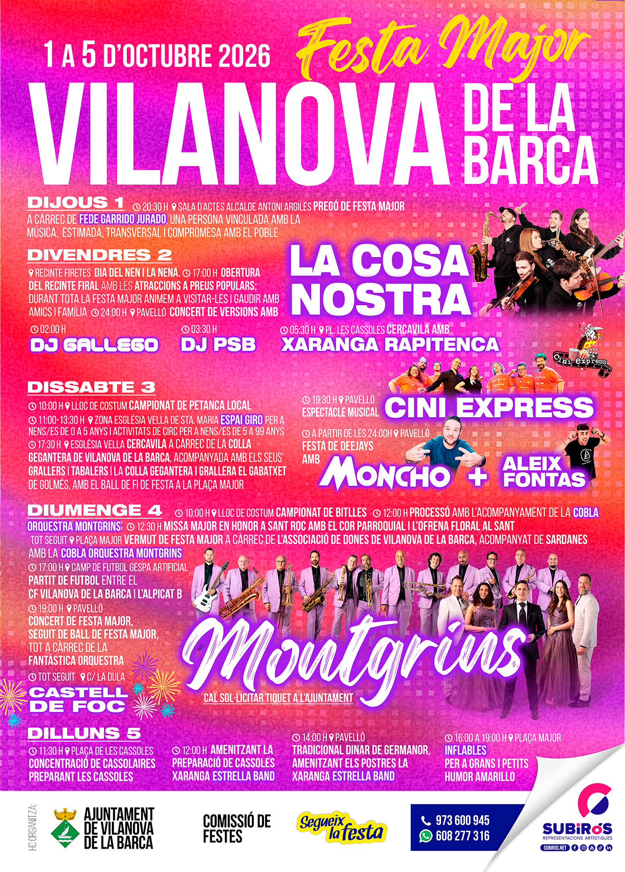 VILANOVA DE LA BARCA – FESTA MAJOR 2026