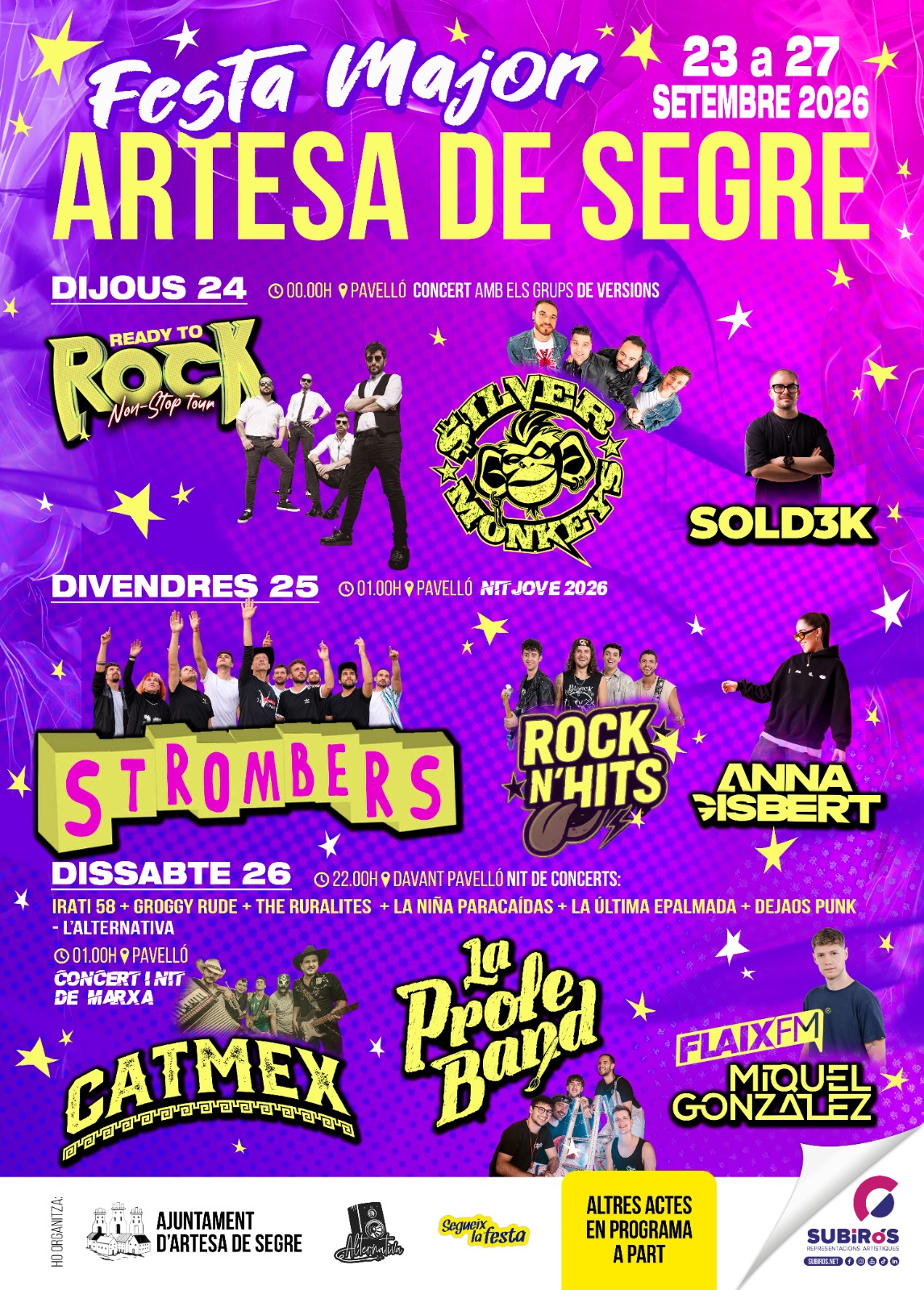 ARTESA DE SEGRE-FESTA MAJOR JOVE 2026