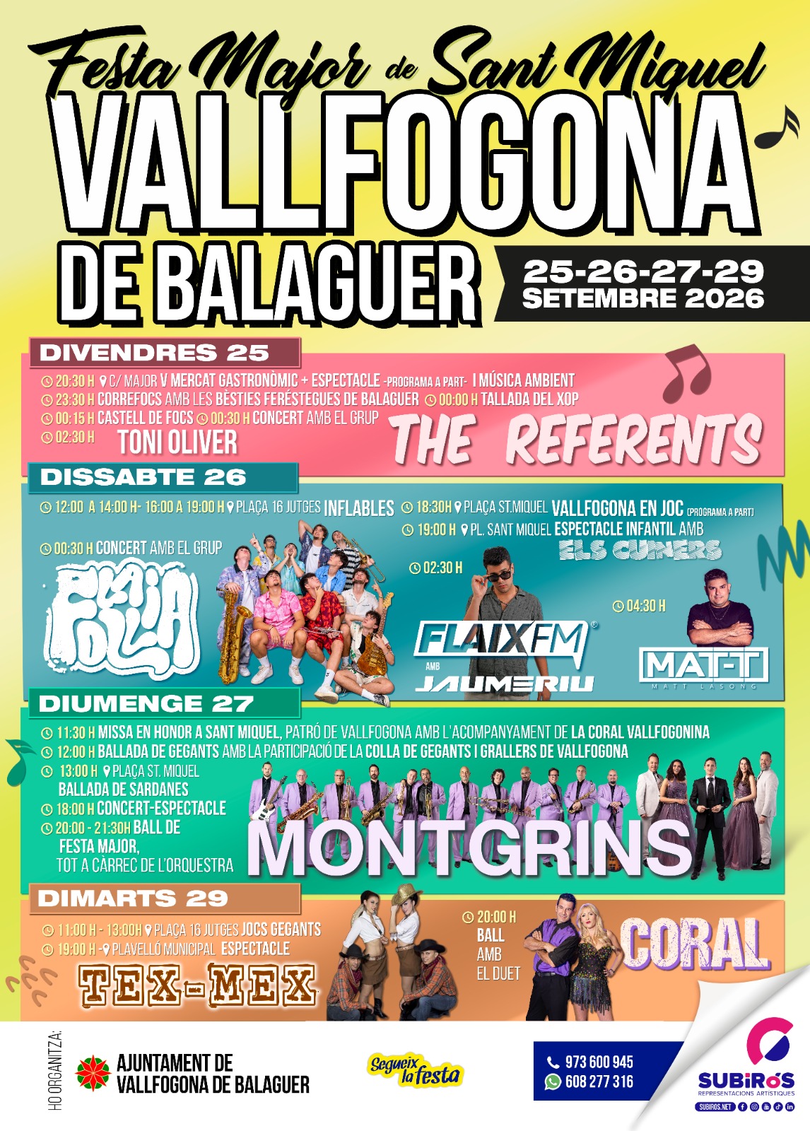VALLFOGONA DE BALAGUER – FESTA MAJOR 2026