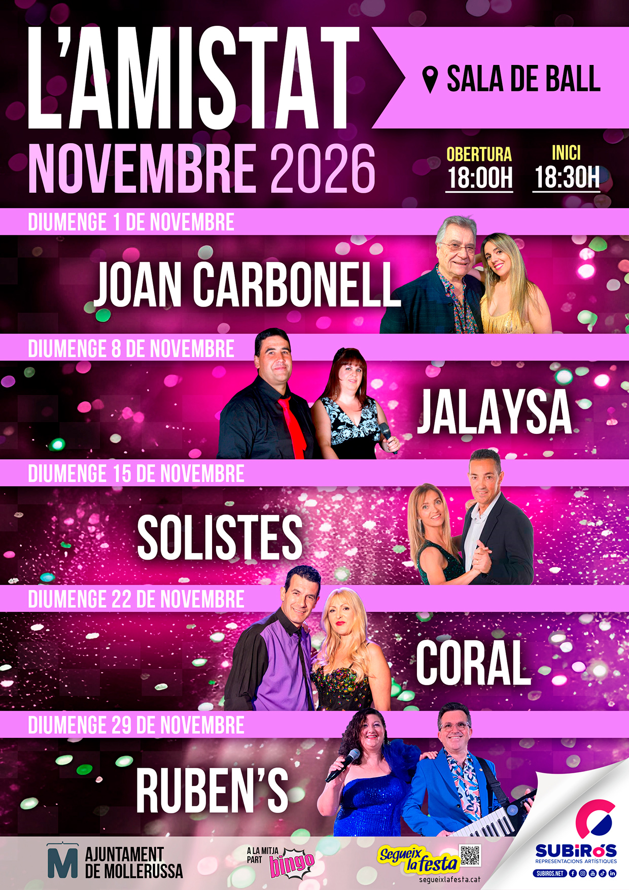 L’AMISTAT-MOLLERUSSA-BALLS DE SALA NOVEMBRE 2026